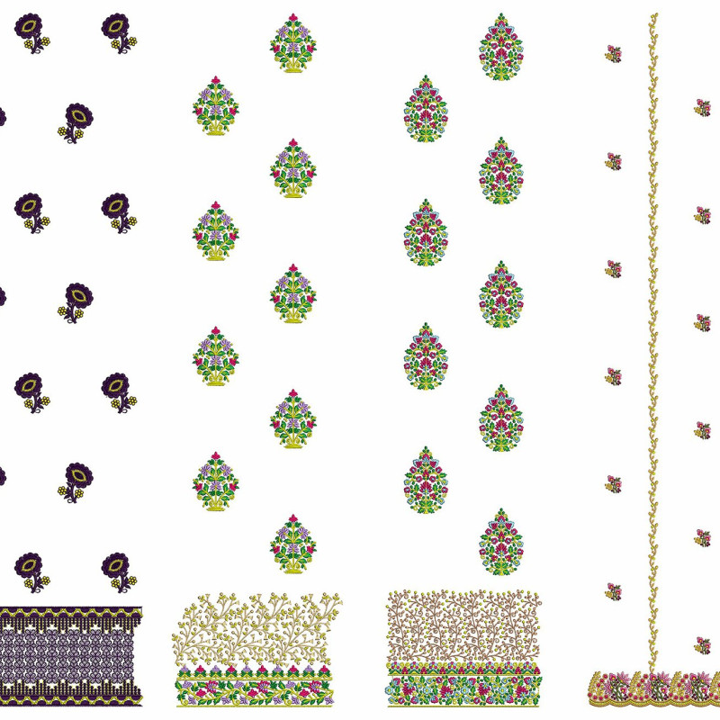 50 Daman Embroidery Designs | August 2021 Bulk Download