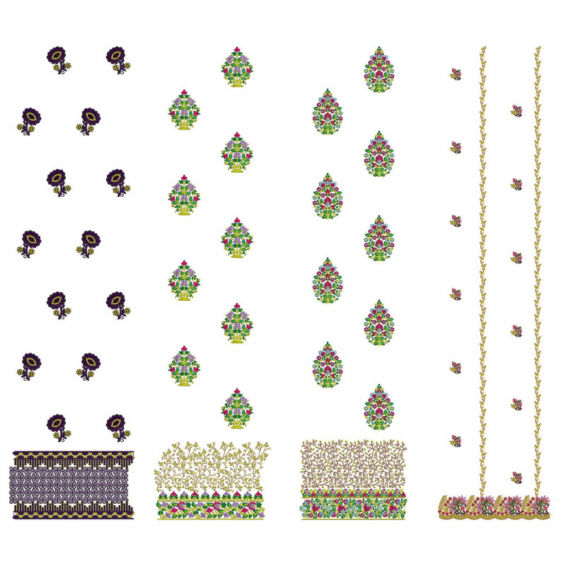 50 Daman Embroidery Designs | August 2021 Bulk Download