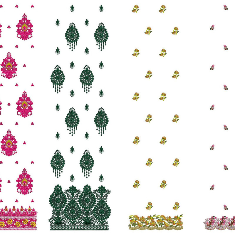 50 Daman Embroidery Designs | August 2021 Bulk Download