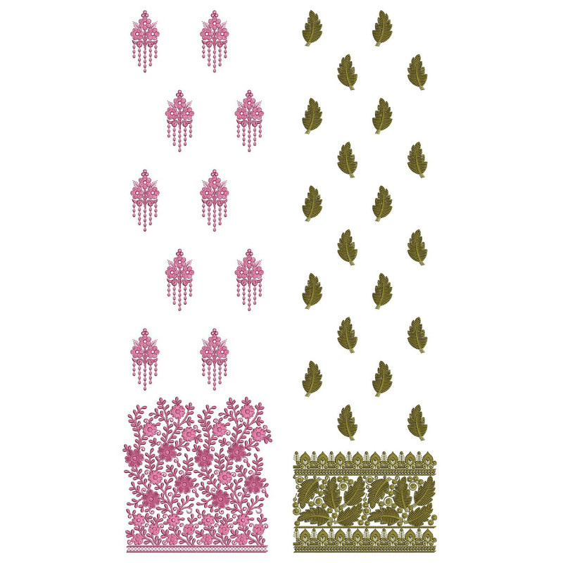 50 Daman Embroidery Designs | August 2021 Bulk Download