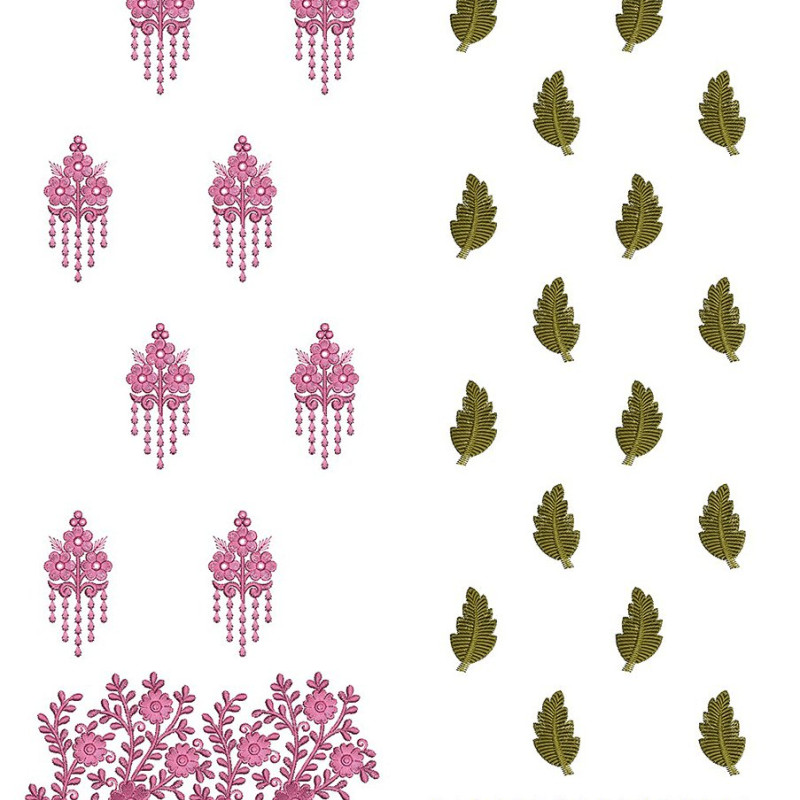 50 Daman Embroidery Designs | August 2021 Bulk Download