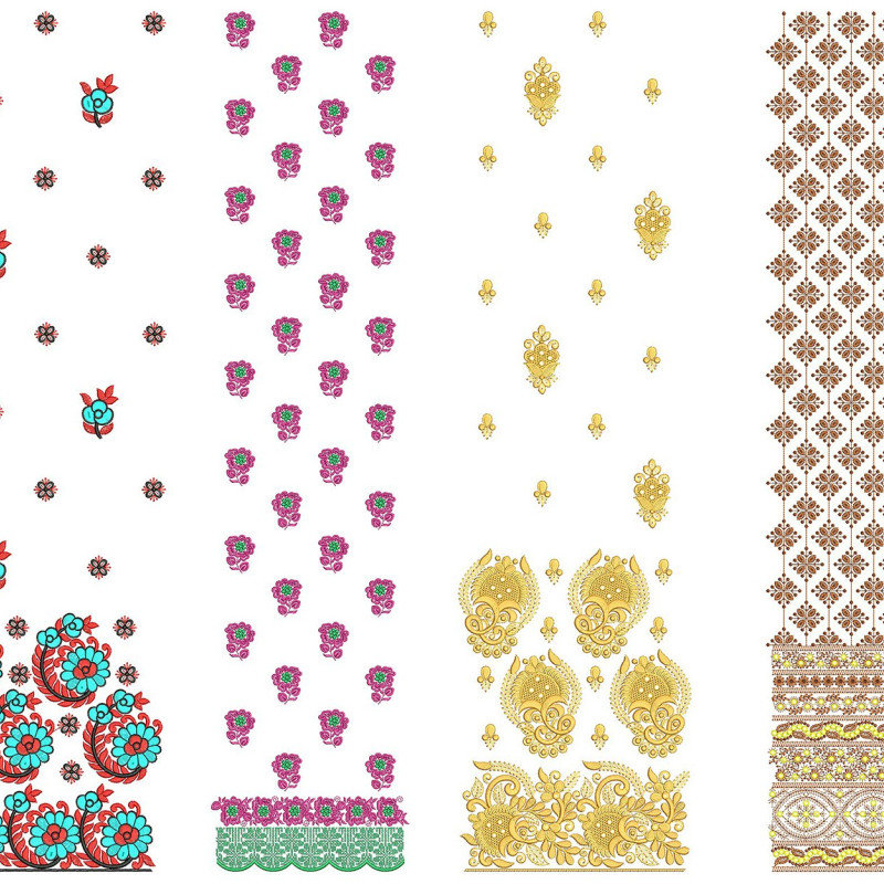 50 Daman Embroidery Designs | July 2021 Bulk Download