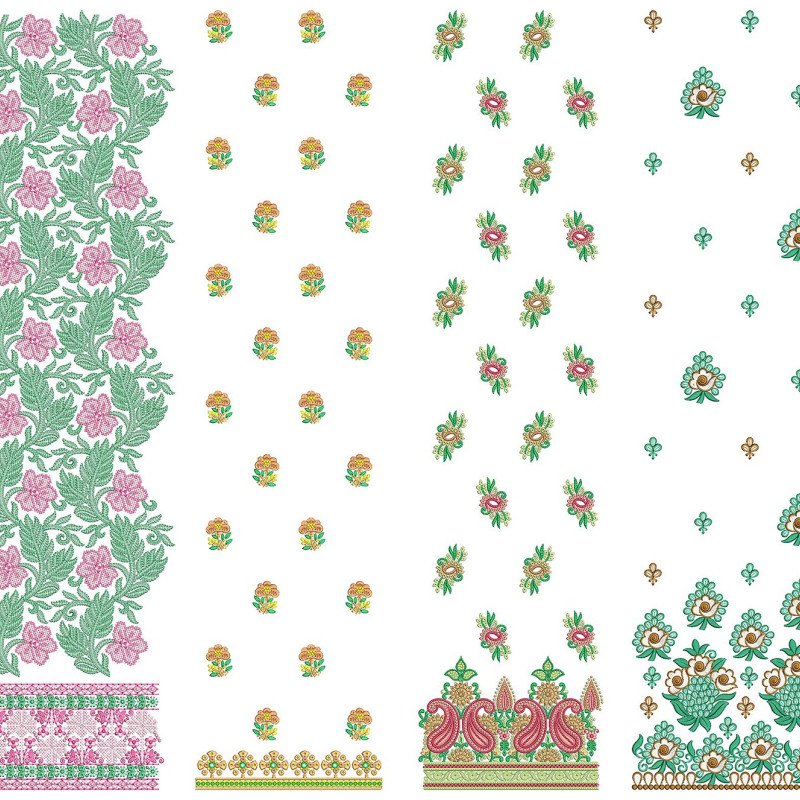 50 Daman Embroidery Designs | July 2021 Bulk Download