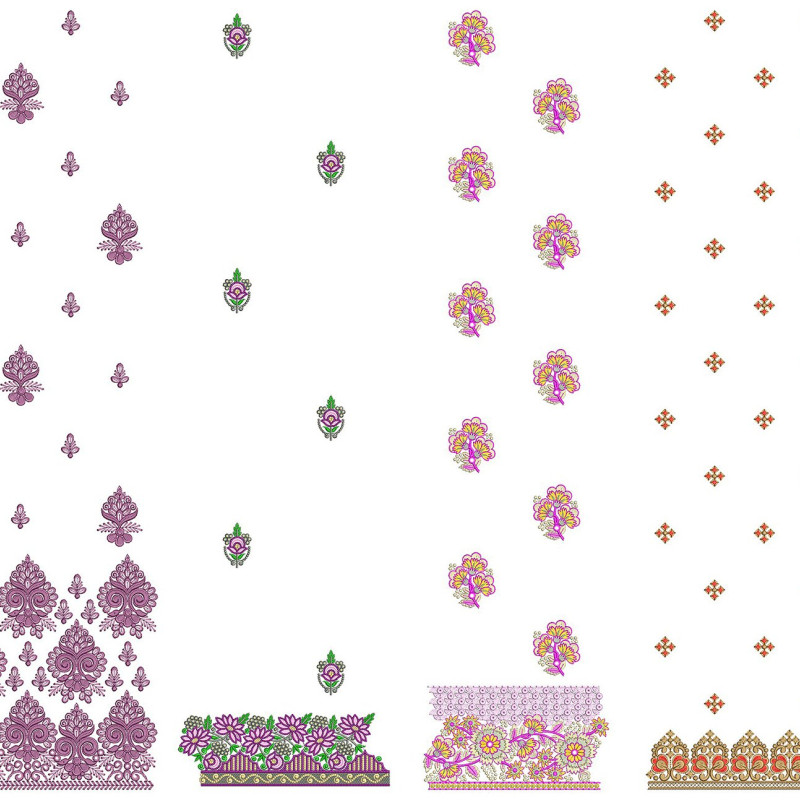 50 Daman Embroidery Designs | July 2021 Bulk Download