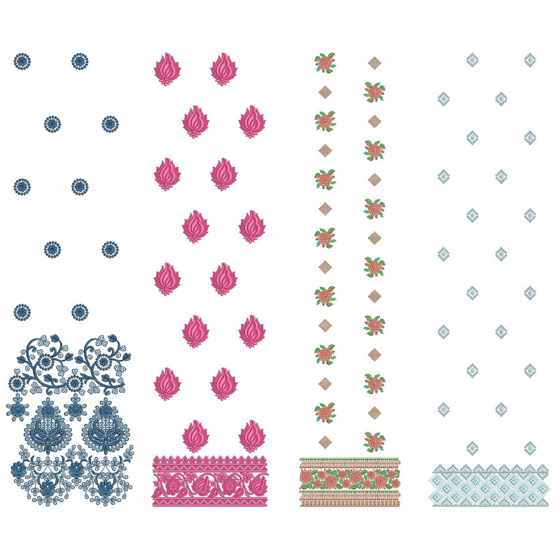 50 Daman Embroidery Designs | July 2021 Bulk Download