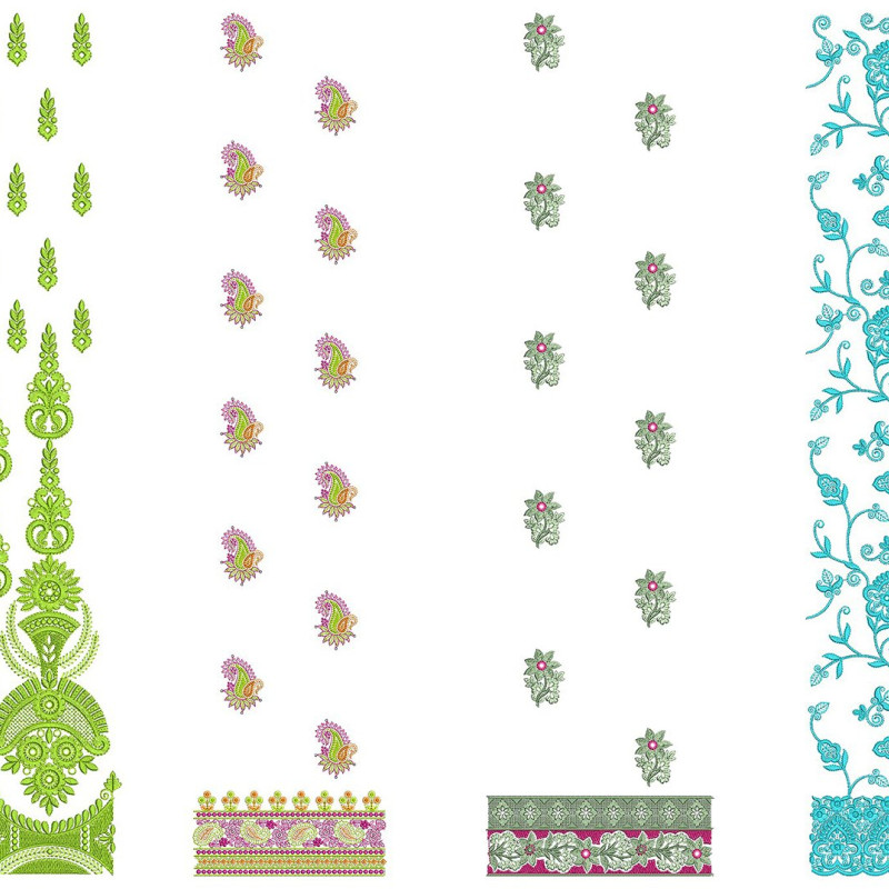 50 Daman Embroidery Designs | July 2021 Bulk Download