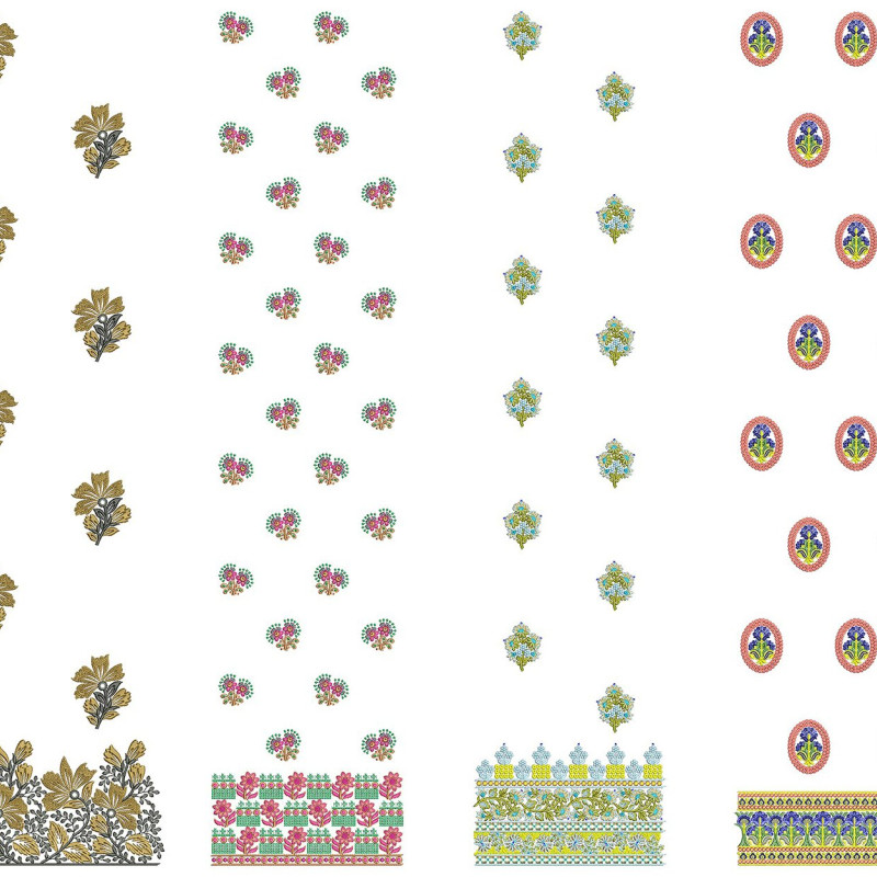 50 Daman Embroidery Designs | July 2021 Bulk Download
