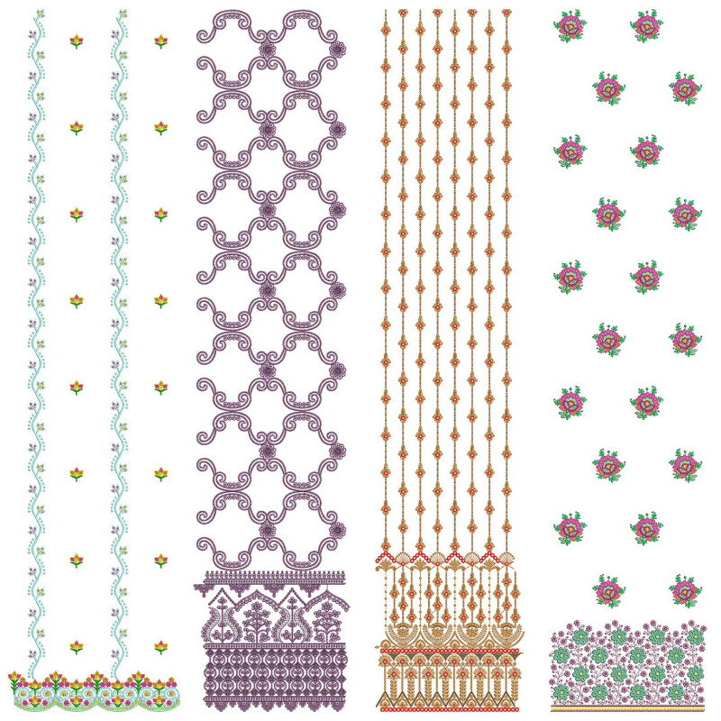 50 Daman Embroidery Designs | July 2021 Bulk Download