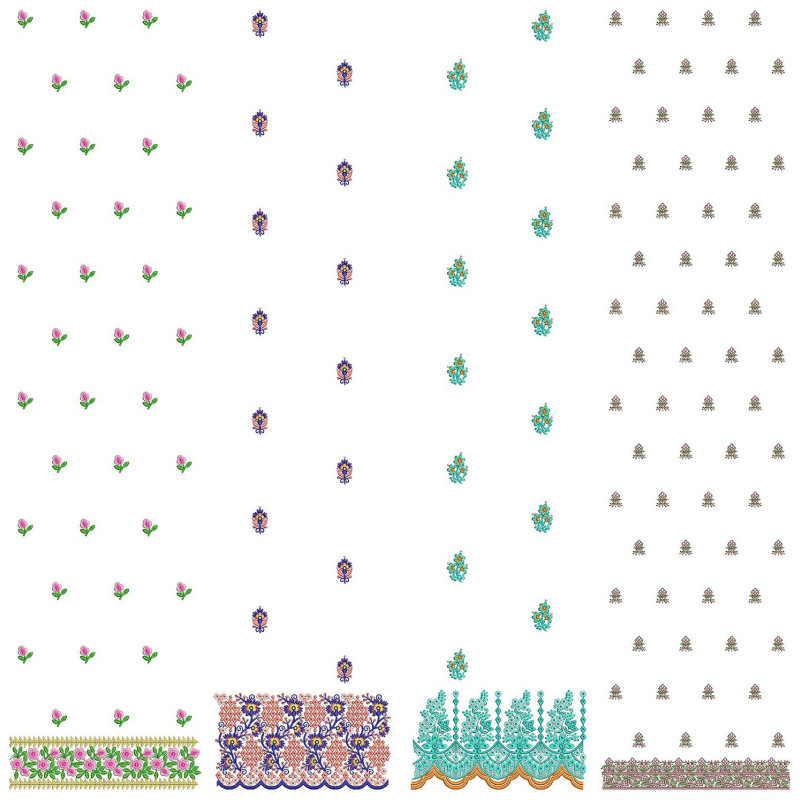 50 Daman Embroidery Designs | July 2021 Bulk Download