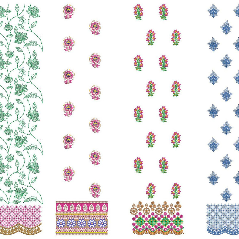 50 Daman Embroidery Designs | July 2021 Bulk Download