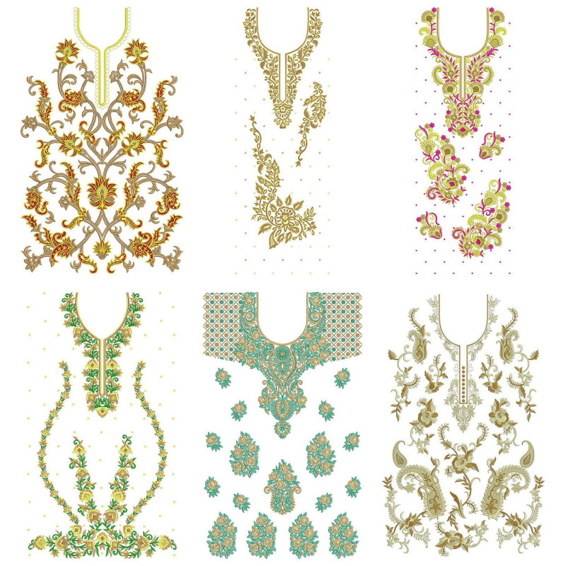 50 Dress Embroidery Designs | june 2021 Bulk Download