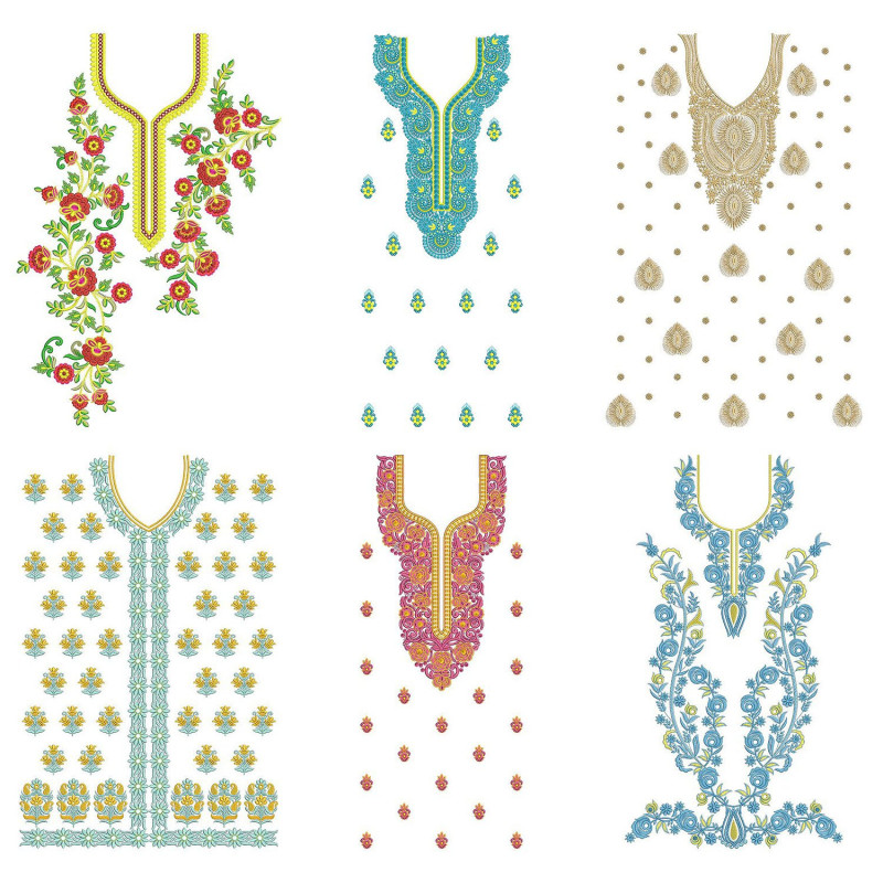 50 Dress Embroidery Designs | june 2021 Bulk Download