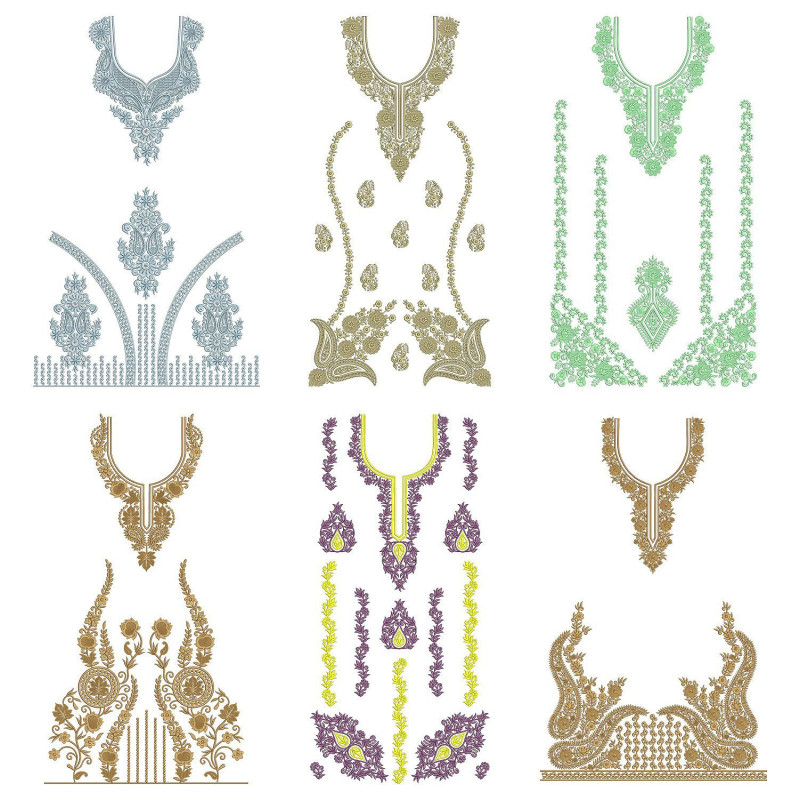 50 Dress Embroidery Designs | june 2021 Bulk Download
