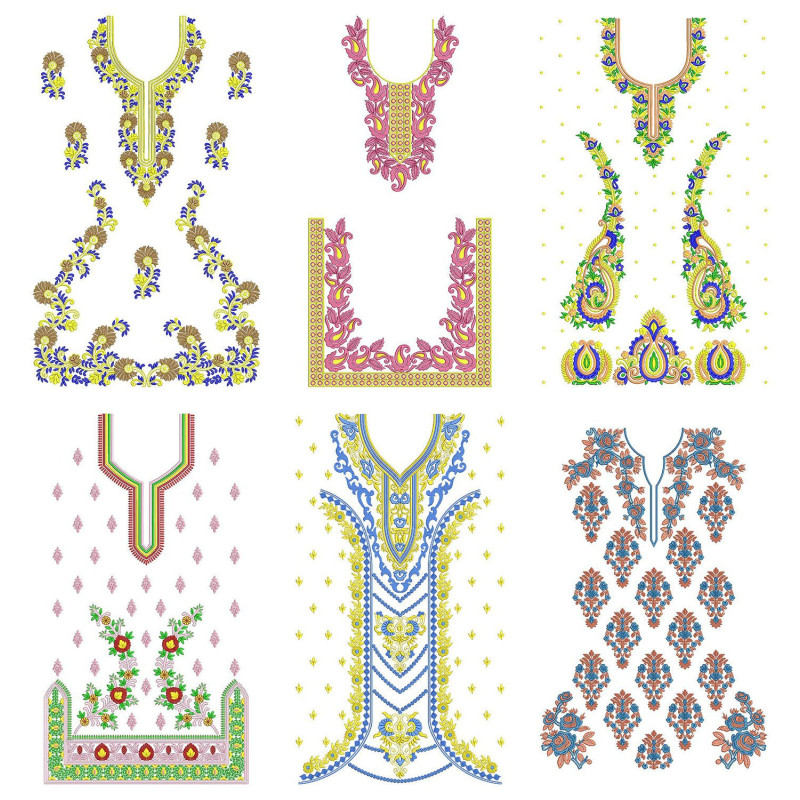 50 Dress Embroidery Designs | june 2021 Bulk Download