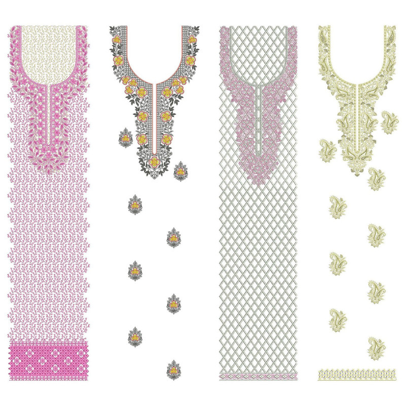 50 Dress Embroidery Designs | june 2021 Bulk Download