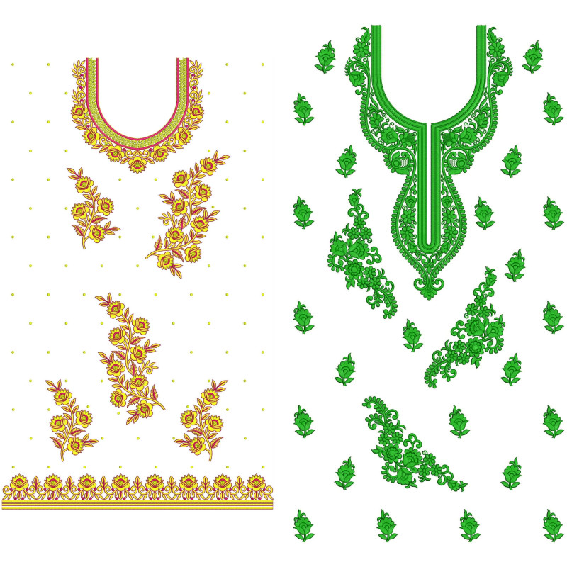 50 Dress Embroidery Designs | November 2020 Bulk Download