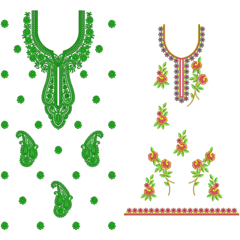 50 Dress Embroidery Designs | November 2020 Bulk Download