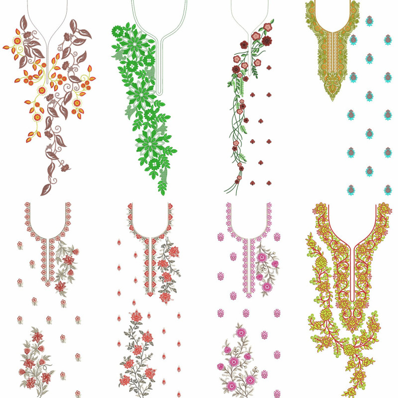 50 Dress Embroidery Designs | July 2021 Bulk Download