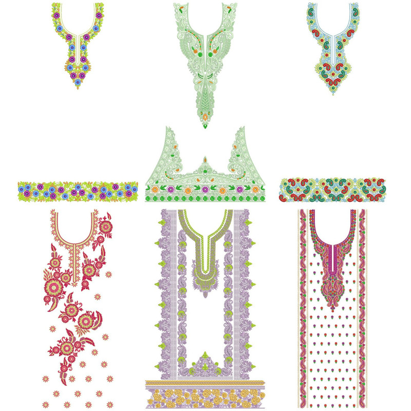 50 Dress Embroidery Designs | July 2021 Bulk Download