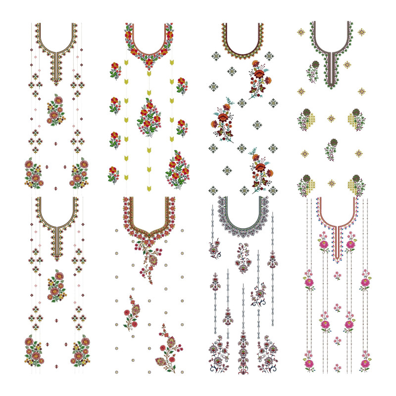 14 Full Kurti Embroidery Designs