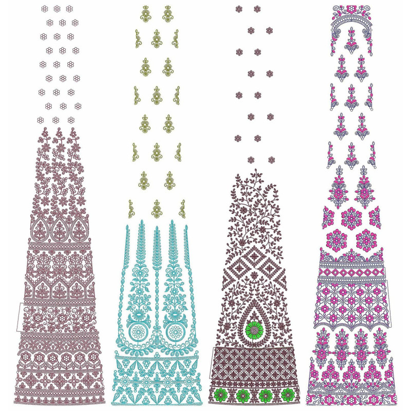 50 Special Cording Lehenga Embroidery Designs | June 2021 Bulk Download