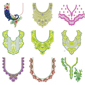 50 Neck Embroidery Designs | August 2020 Bulk Download