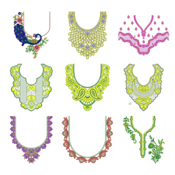 50 Neck Embroidery Designs | August 2020 Bulk Download