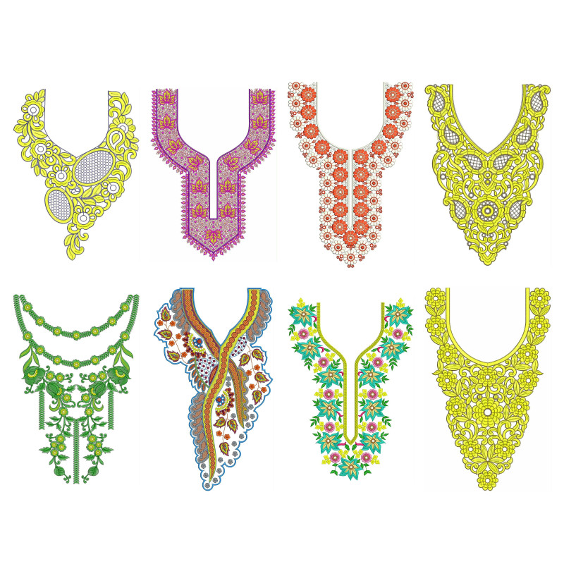 50 Neck Embroidery Designs | August 2020 Bulk Download