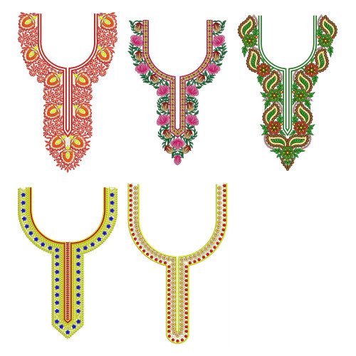 50 Neck Embroidery Designs | August 2020 Bulk Download