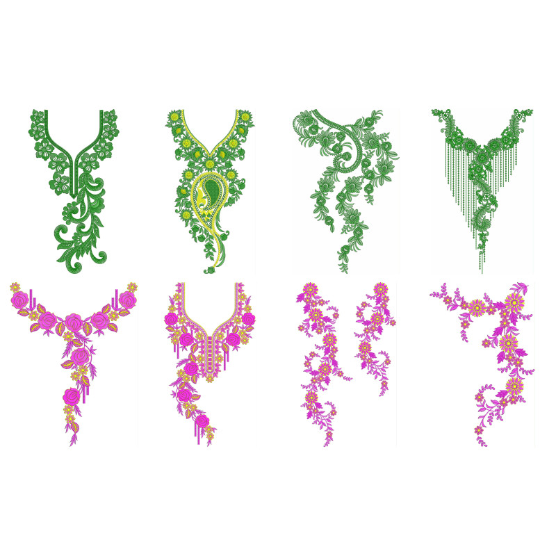 50 Neck Embroidery Designs | August 2020 Bulk Download