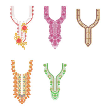 50 Neck Embroidery Designs |  Bulk Download