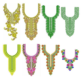 50 Neck Embroidery Designs | July 2020 Bulk Download