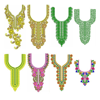 50 Neck Embroidery Designs | July 2020 Bulk Download