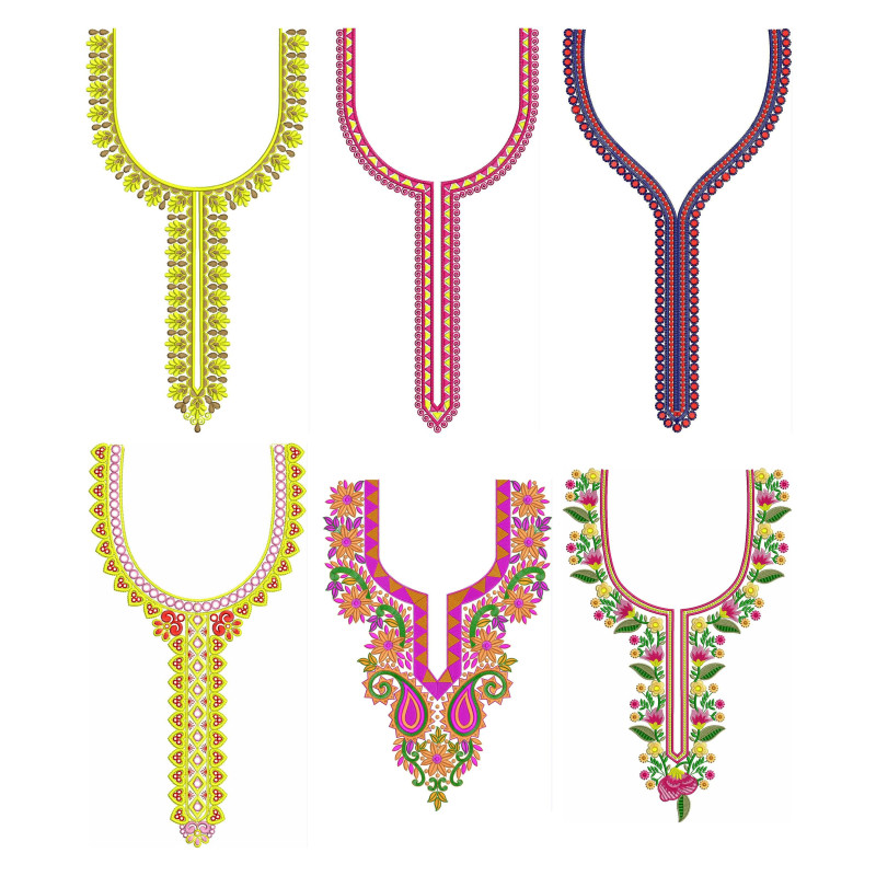 50 Neck Embroidery Designs | March 2020 Bulk Download