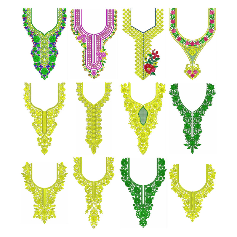 50 Neck Embroidery Designs | May 2020 Bulk Download