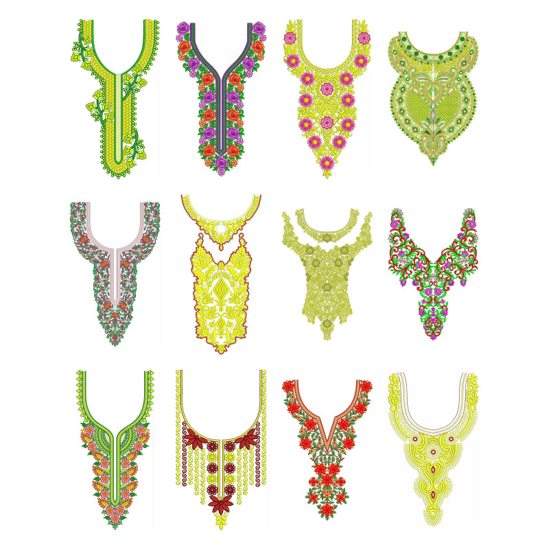 50 Neck Embroidery Designs | May 2020 Bulk Download