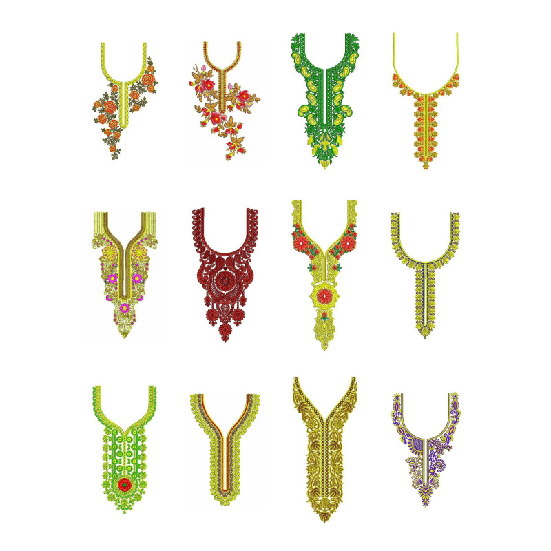 NeckE Embroidary Design Bulk Download | 50 Designs