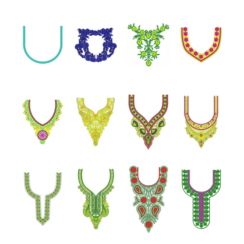 NeckE Embroidary Design Bulk Download | 50 Designs