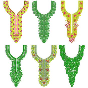 50 Neck Embroidery Designs l  Bulk Download