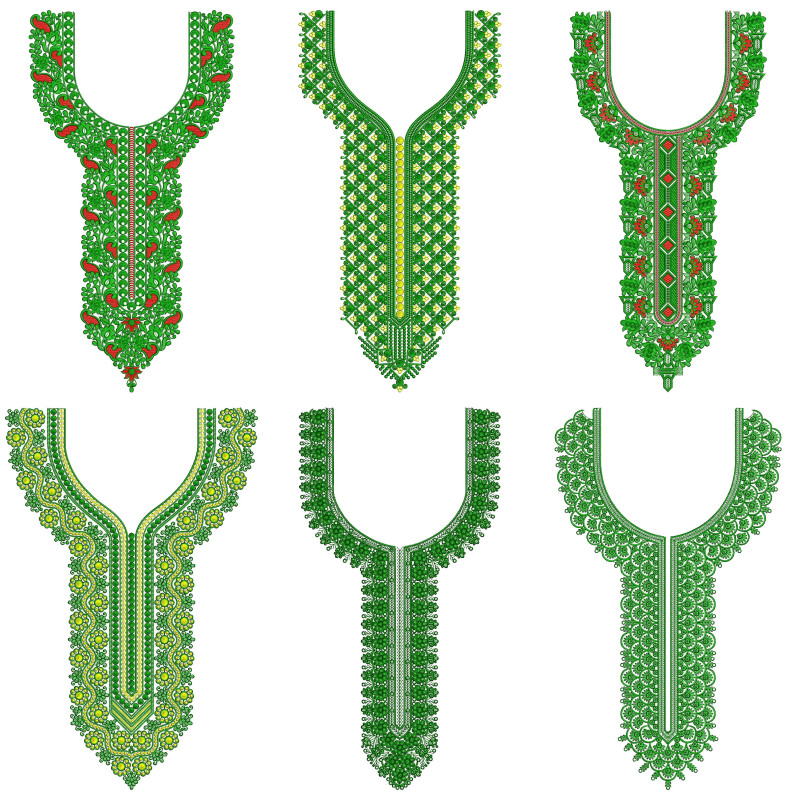 50 Neck Embroidery Designs l  Bulk Download