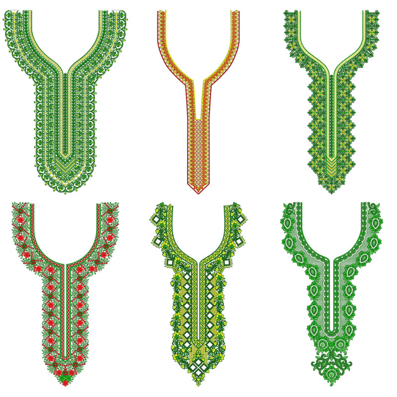 50 Neck Embroidery Designs l  Bulk Download