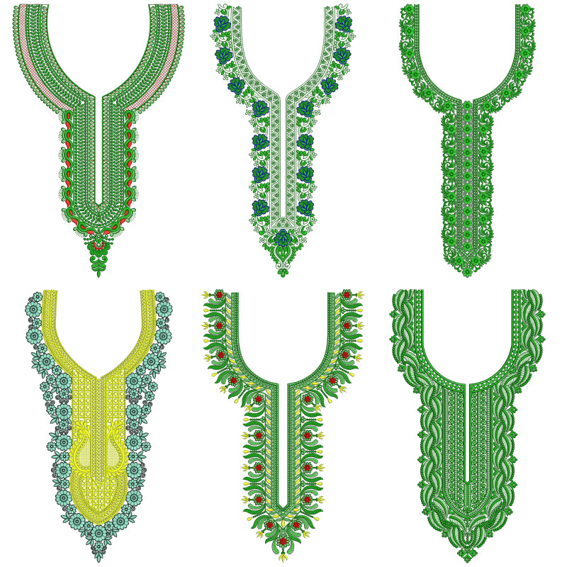 50 Neck Embroidery Designs l  Bulk Download