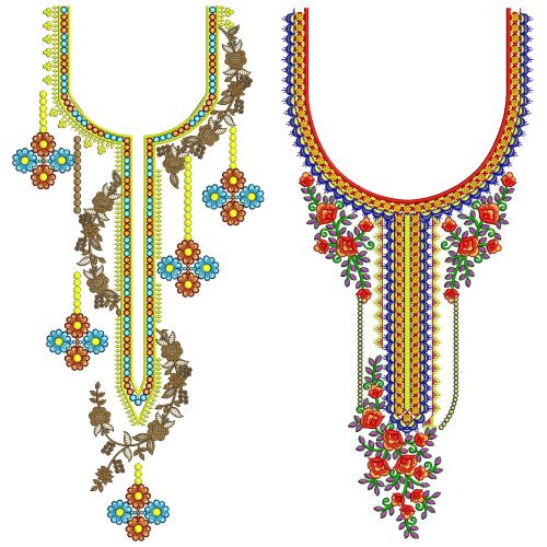 50 Neck Embroidery Designs l  Bulk Download