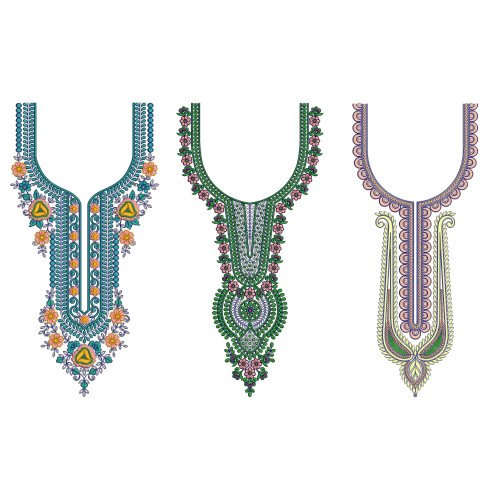 50 Neck Embroidery Designs | Bulk Download