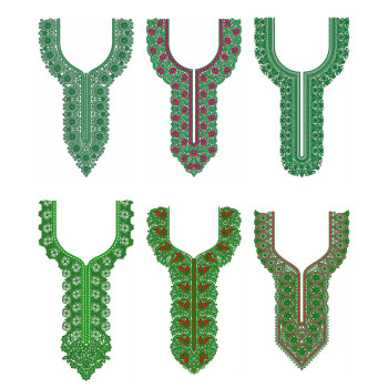 50 Neck Embroidery Designs |  Bulk Download