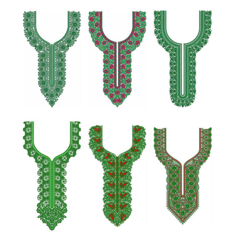 50 Neck Embroidery Designs |  Bulk Download