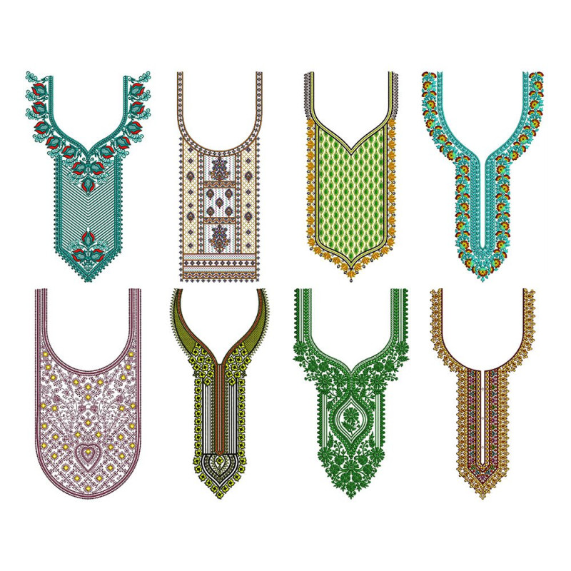 Neck Simple Embroidery Designs For Kurtis