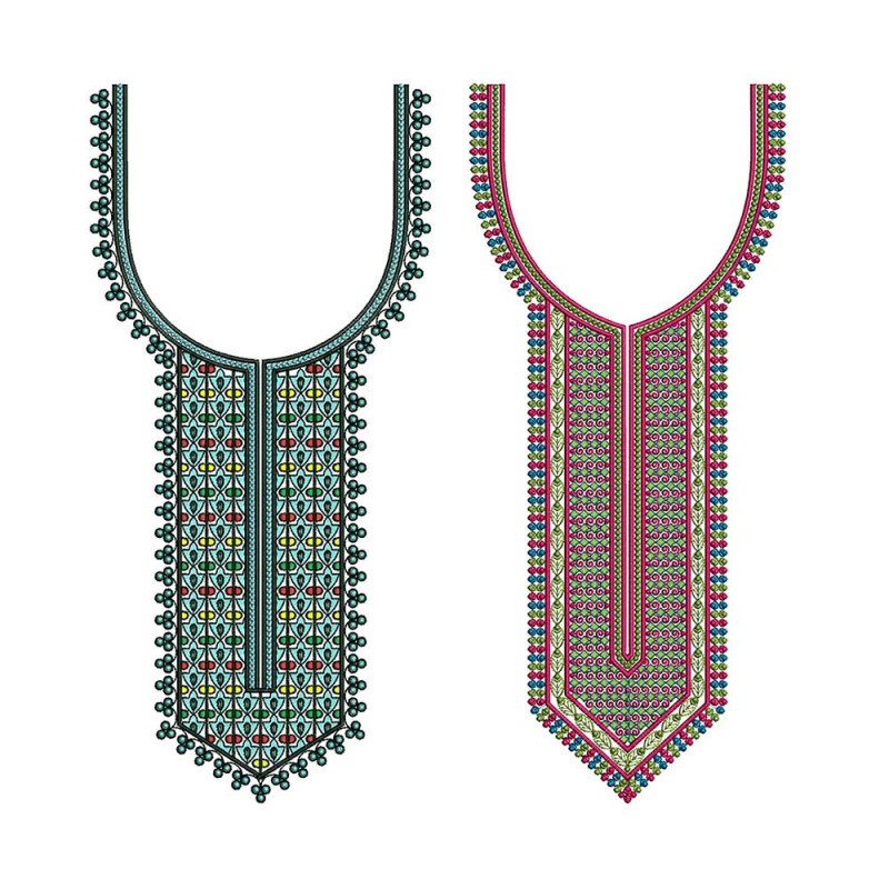Neck Simple Embroidery Designs For Kurtis