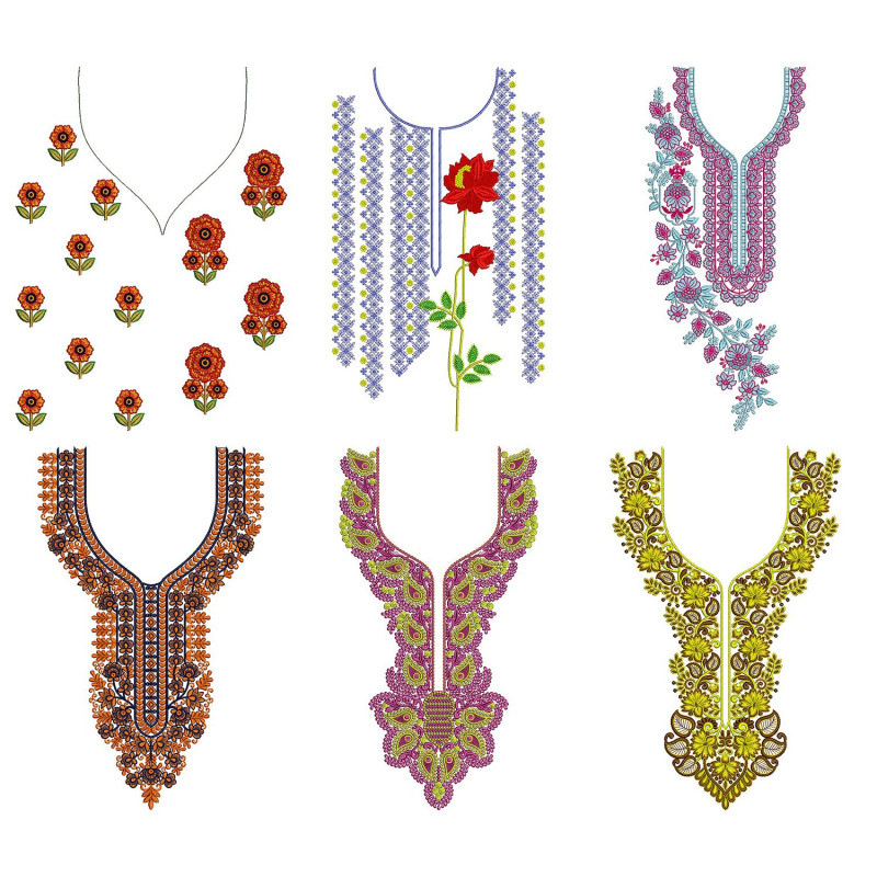 50 NECK EMBROIDERY DESIGNS |
