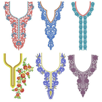 50 Neck Embroidery Designs | Bulk Download
